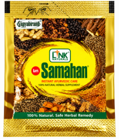Preparing a cup of Samahan with hot water
